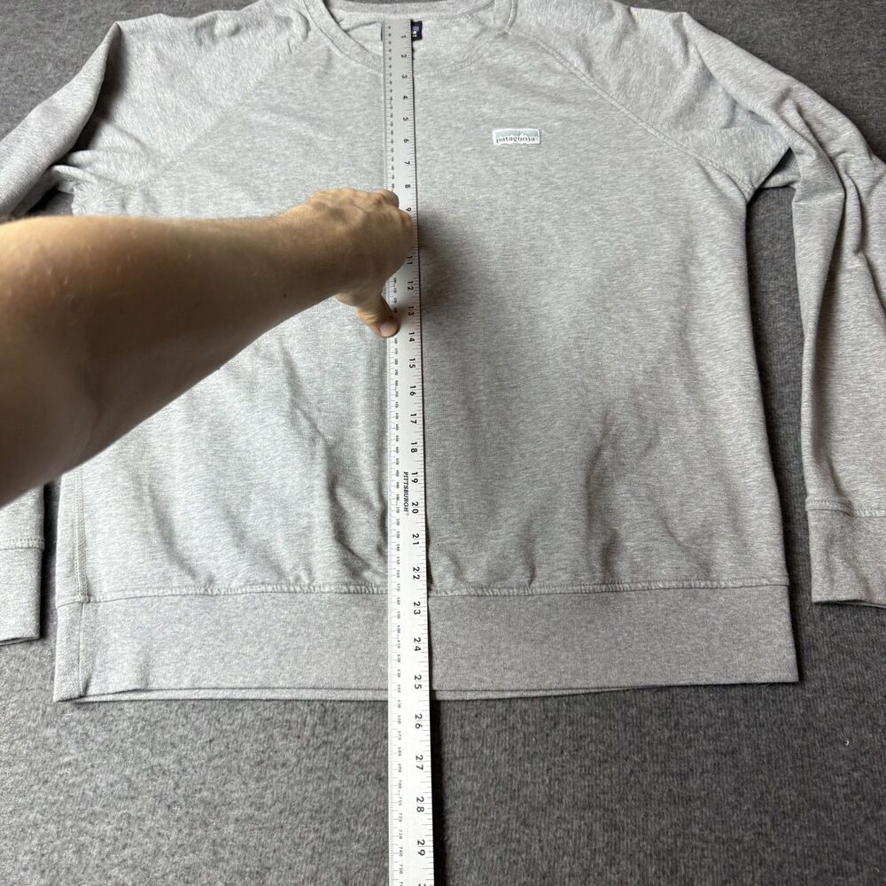 Patagonia Pastel P-6 Label Ahnya Crew Sweatshirt Gray sz XL Organic EUC Gray - Picture 4 of 9